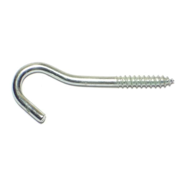 Midwest Fastener 1/8" x 5/16" x 1-11/16" Zinc Plated Steel Screw Hooks 100PK 50984 - main